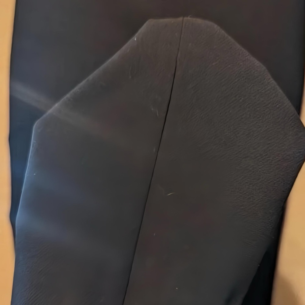 💕ST. JOHN Size 14 Seamed Ankle Zip Pants Flat Front Side Zip Crepe Black - Picture 15 of 16